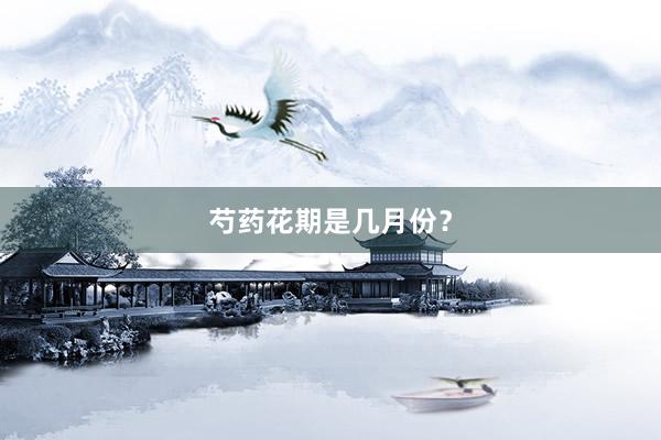 芍药花期是几月份？